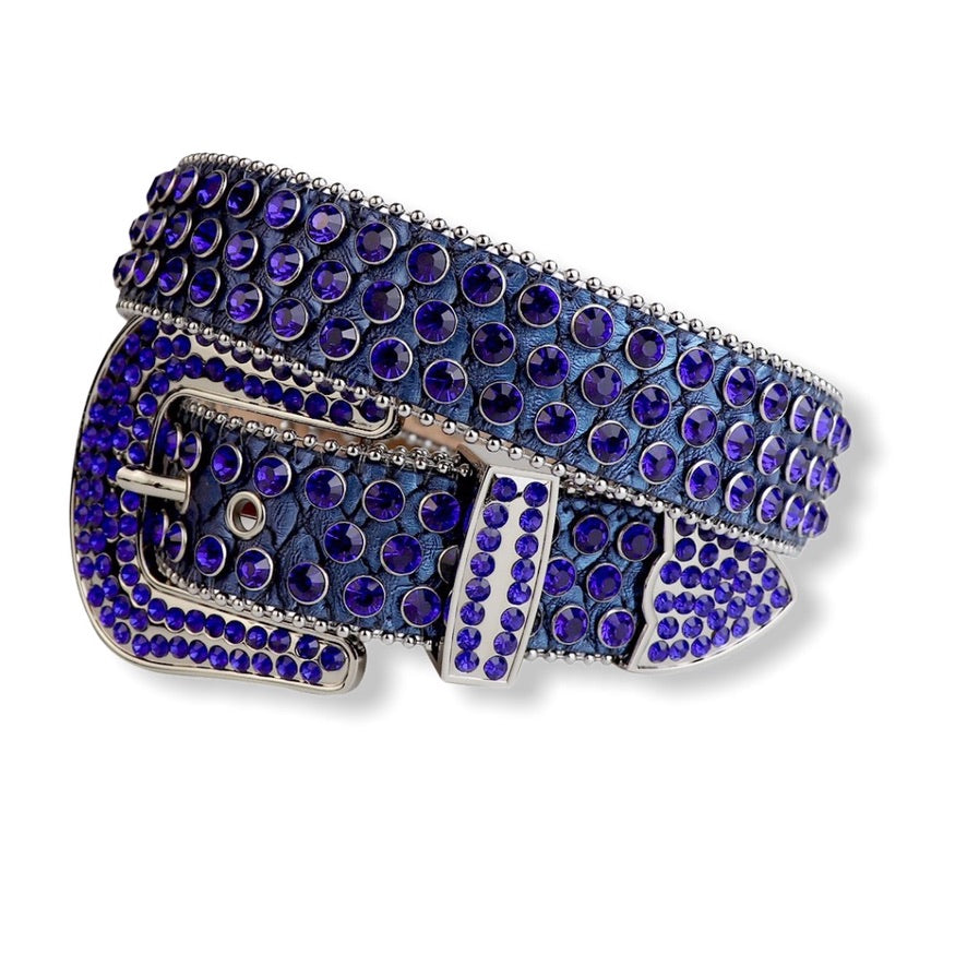 LUXE: Navy/Royal Crystal Belt #14